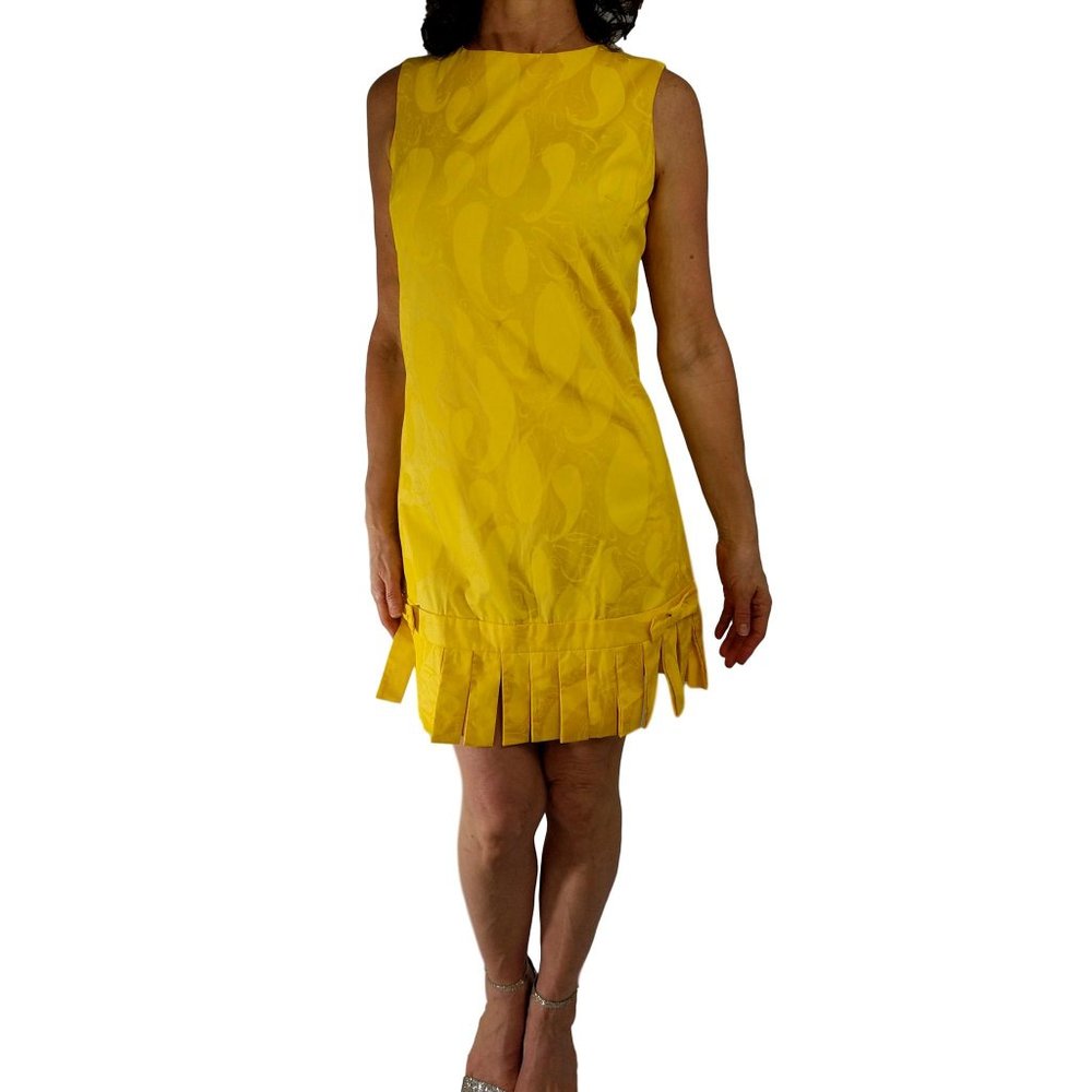 Vintage 60s Bird Penguin Print Car Wash Hem Dress